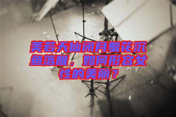 美若天仙閉月羞花沉魚落雁，如何形容女性的美麗？