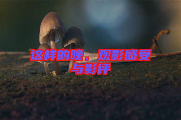 這樣的晚，觀影感受與影評