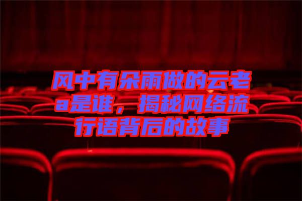 風中有朵雨做的云老a是誰，揭秘網(wǎng)絡(luò)流行語背后的故事
