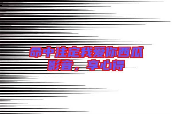 命中注定我愛你西瓜影音，享心得