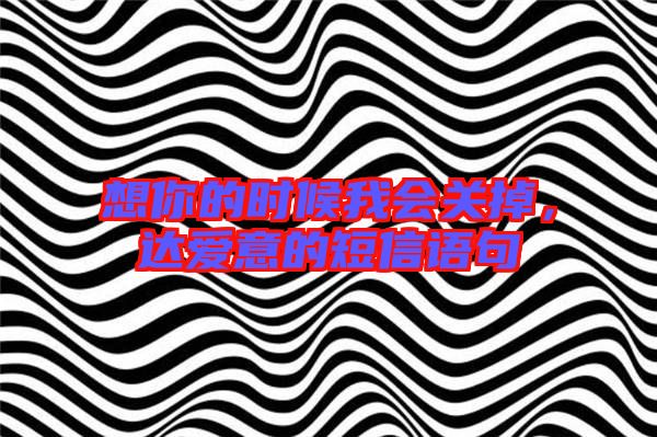 想你的時候我會關(guān)掉，達愛意的短信語句