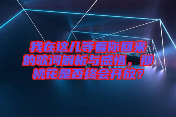 我在這兒等著你回來的歌詞解析與感悟，那桃花是否終會開放？