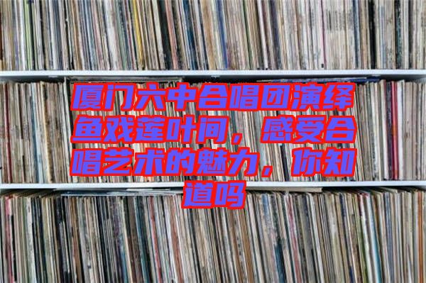 廈門六中合唱團演繹魚戲蓮葉間，感受合唱藝術的魅力，你知道嗎