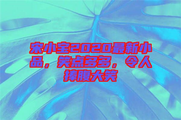 宋小寶2020最新小品，笑點(diǎn)多多，令人捧腹大笑