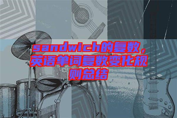 sandwich的復數，英語單詞復數變化規(guī)則總結