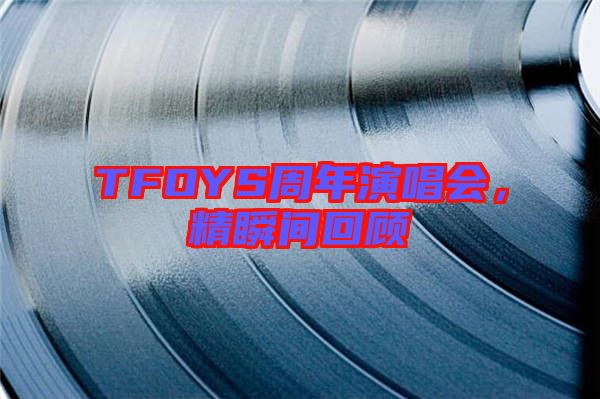 TFOYS周年演唱會(huì)，精瞬間回顧