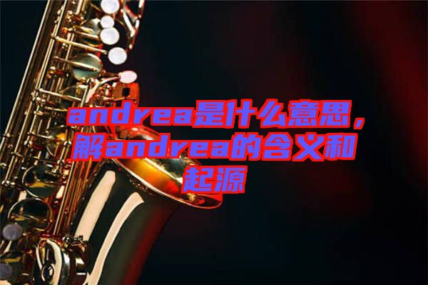 andrea是什么意思，解andrea的含義和起源