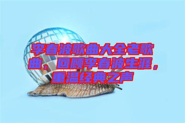 李春波歌曲大全老歌曲，回顧李春波生涯，重溫經(jīng)典之聲
