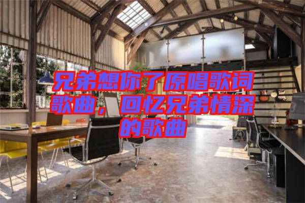 兄弟想你了原唱歌詞歌曲，回憶兄弟情深的歌曲