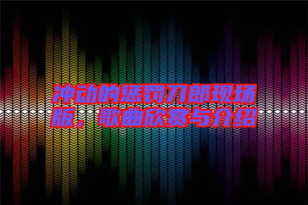 沖動的懲罰刀郎現(xiàn)場版，歌曲欣賞與介紹