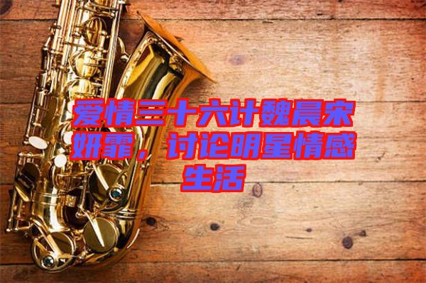 愛(ài)情三十六計(jì)魏晨宋妍霏，討論明星情感生活