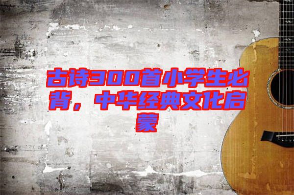 古詩300首小學生必背，中華經(jīng)典文化啟蒙