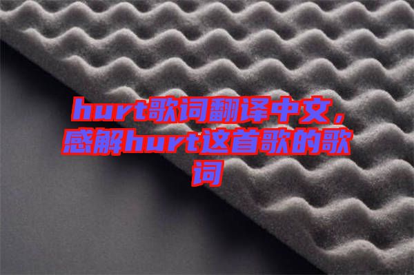 hurt歌詞翻譯中文，感解hurt這首歌的歌詞