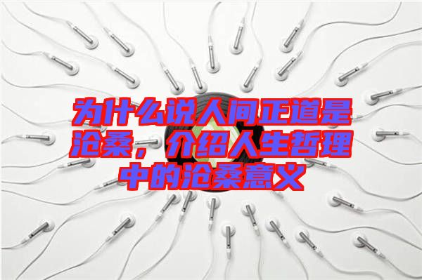 為什么說人間正道是滄桑，介紹人生哲理中的滄桑意義