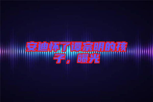 安迪懷了譚宗明的孩子，曝光