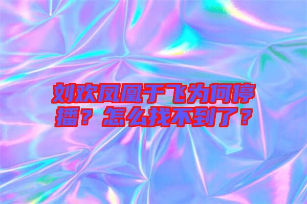 劉歡鳳凰于飛為何停播？怎么找不到了？