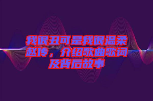 我很丑可是我很溫柔趙傳，介紹歌曲歌詞及背后故事