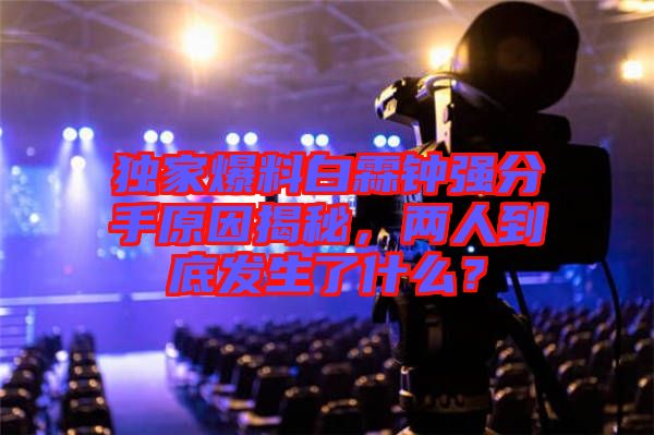 獨(dú)家爆料白霖鐘強(qiáng)分手原因揭秘，兩人到底發(fā)生了什么？