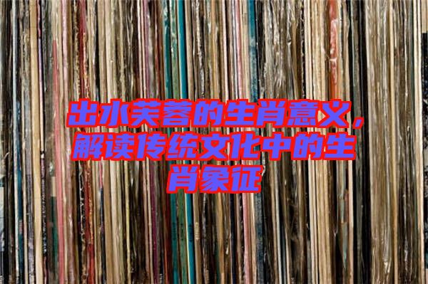 出水芙蓉的生肖意義，解讀傳統(tǒng)文化中的生肖象征