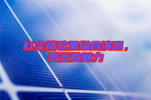 紅塵情歌黑組合演唱，感受的魅力