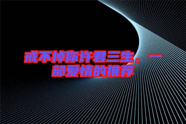 戒不掉你許君三生，一部愛情的推薦