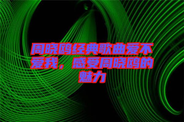 周曉鷗經(jīng)典歌曲愛不愛我，感受周曉鷗的魅力