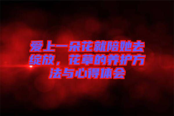 愛上一朵花就陪她去綻放，花草的養(yǎng)護(hù)方法與心得體會
