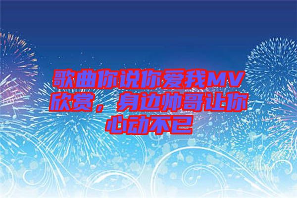 歌曲你說你愛我MV欣賞，身邊帥哥讓你心動不已