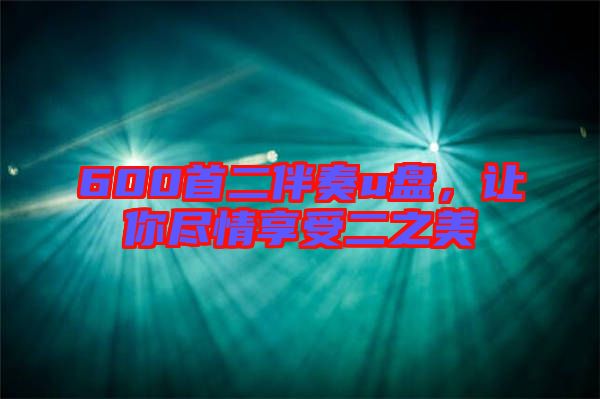 600首二伴奏u盤，讓你盡情享受二之美