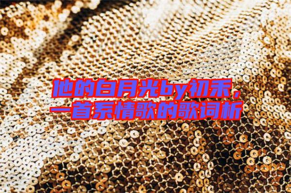 他的白月光by初禾，一首系情歌的歌詞析
