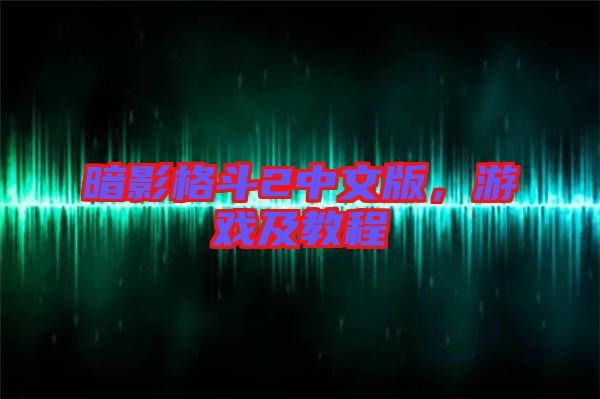 暗影格斗2中文版，游戲及教程