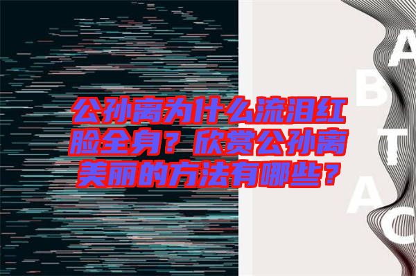 公孫離為什么流淚紅臉全身？欣賞公孫離美麗的方法有哪些？