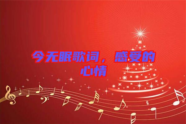 今無(wú)眠歌詞，感受的心情