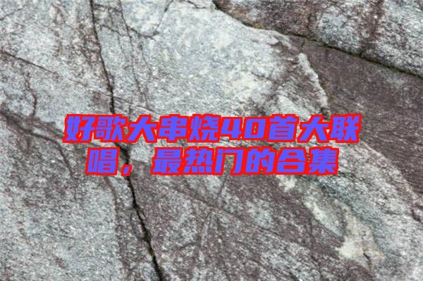 好歌大串燒40首大聯(lián)唱，最熱門的合集