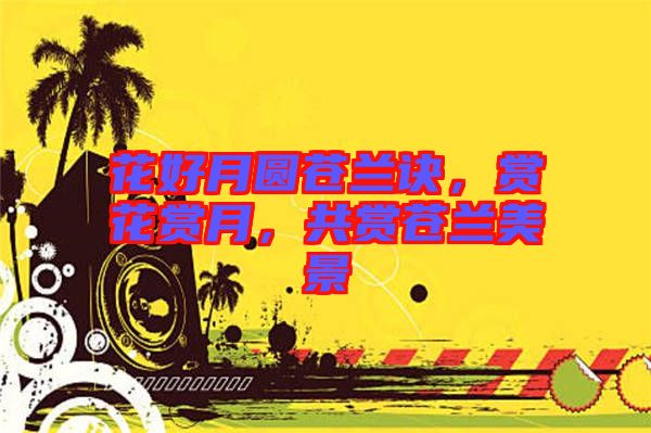 花好月圓蒼蘭訣，賞花賞月，共賞蒼蘭美景