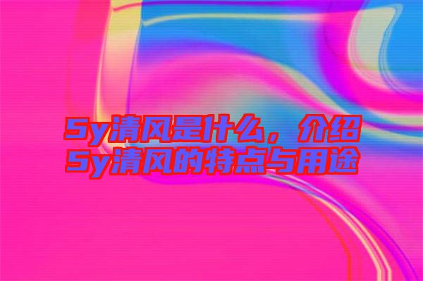 5y清風是什么，介紹5y清風的特點與用途