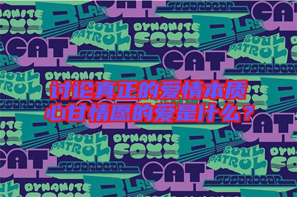 討論真正的愛情本質(zhì)心甘情愿的愛是什么？