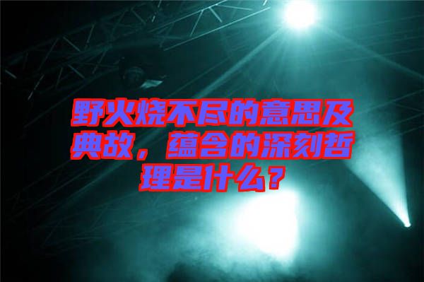 野火燒不盡的意思及典故，蘊含的深刻哲理是什么？