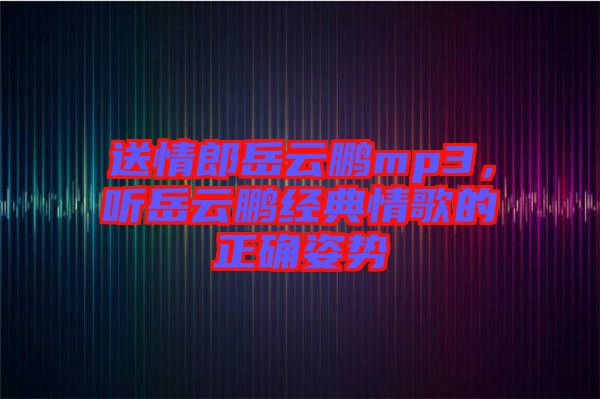 送情郎岳云鵬mp3，聽岳云鵬經(jīng)典情歌的正確姿勢(shì)