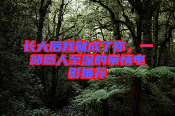 長大后我就成了你，一部感人至深的親情電影推薦