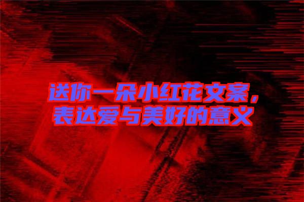 送你一朵小紅花文案，表達(dá)愛與美好的意義