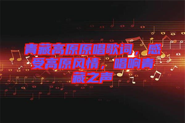 青藏高原原唱歌詞，感受高原風(fēng)情，唱響青藏之聲