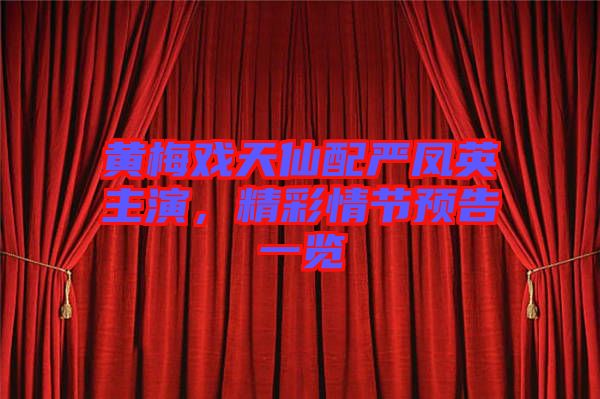 黃梅戲天仙配嚴(yán)鳳英主演，精彩情節(jié)預(yù)告一覽