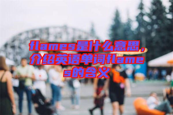 flames是什么意思，介紹英語(yǔ)單詞flames的含義
