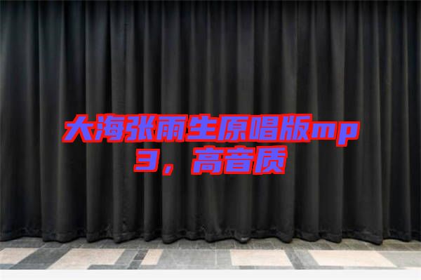 大海張雨生原唱版mp3，高音質(zhì)