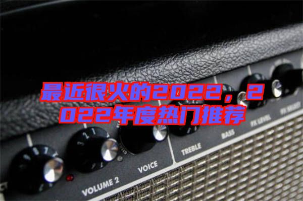 最近很火的2022，2022年度熱門推薦