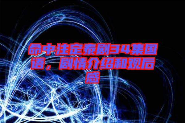 命中注定泰劇34集國語，劇情介紹和觀后感